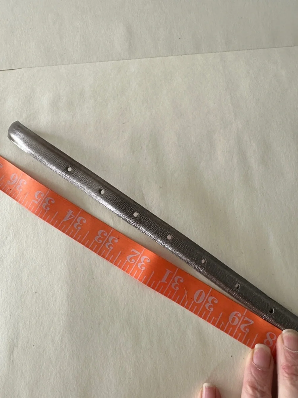 J. CREW METALLIC PEWTER LEATHER SKINNY BELT M - Picture 6 of 7